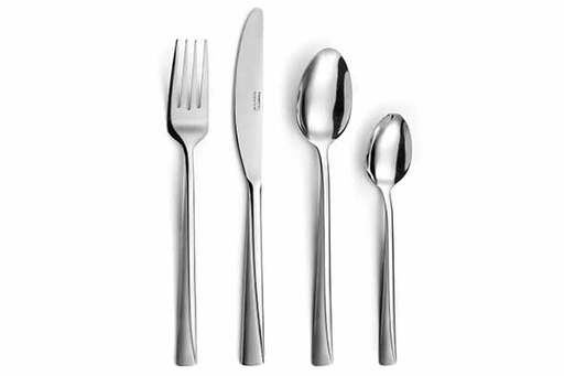 PRADEL ESSENTIEL ABSOLU - SET DE 24 COUVERTS - 6 FOURCHETTES  6 COUTEAUX 6 CUILLÈRES À SOUPE ET 6 CUILLÈRES À CAFÉ - INOX 18/0 -  ÉPAISSEUR 2MM