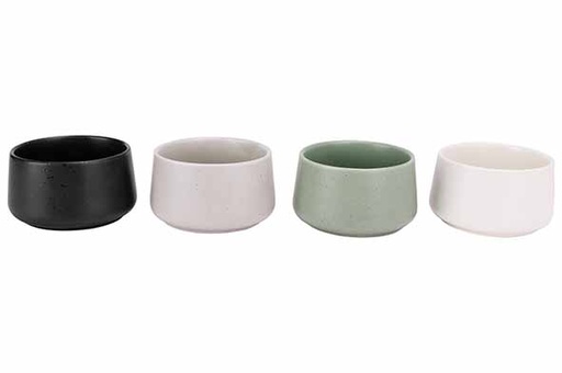 ENSEMBLE DE 4 BITES BOL - D9,5XH5,5CM - MIX COULEURS