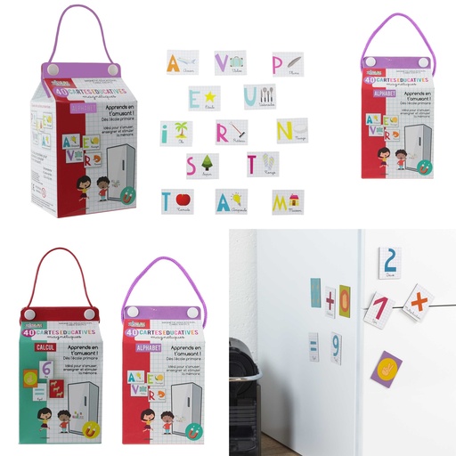 40 CARTES ÉDUCATIVES AIMANTÉES