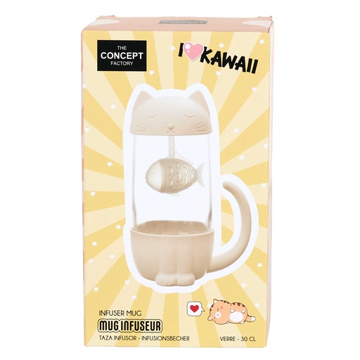 MUG INFUSEUR POISSON CHAT - 30CL - KAWAII
