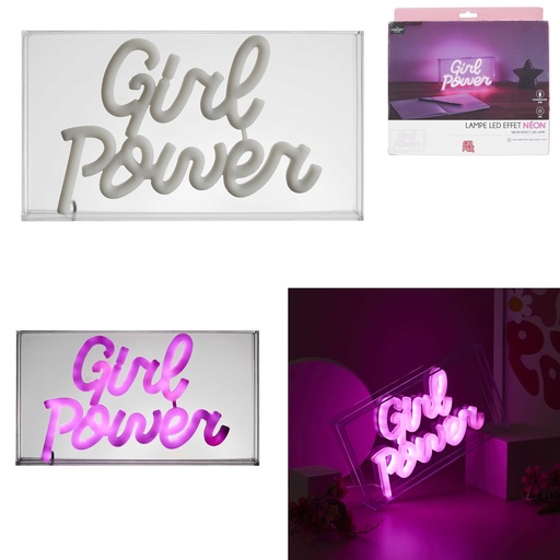 LAMPE ACRYLIQUE LED EFFET NEON - GRL PWR