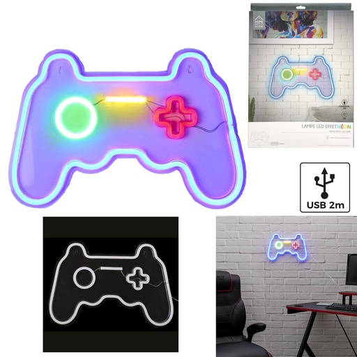 LAMPE LED EFFET NÉON MANETTE USB