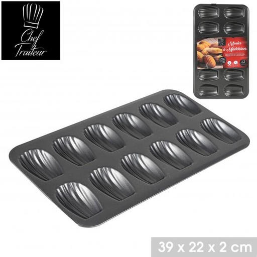 LE FOUR - MOULE À MADELEINES 12 EMPREINTES - 39X22XH2CM