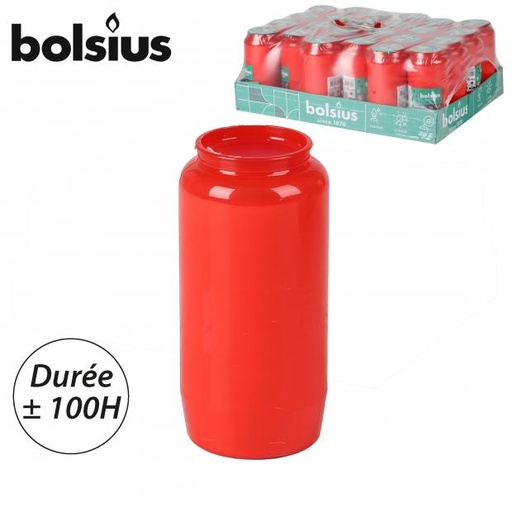 BOLSIUS  - VEILLEUSE ROUGE - 100 HEURES