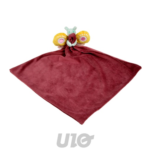 PELUCHE DOUDOU COUVERTURE 100% POLYESTER 33*33CM PAPILLON FANTASY GARDEN