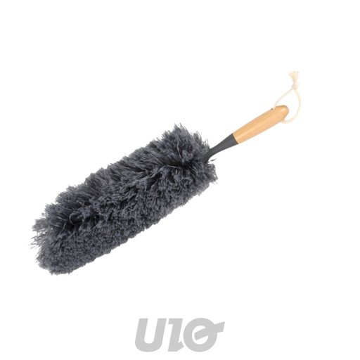 PLUMEAU MICROFIBRE MANCHE BAMBOU 56CM ANTHRACITE