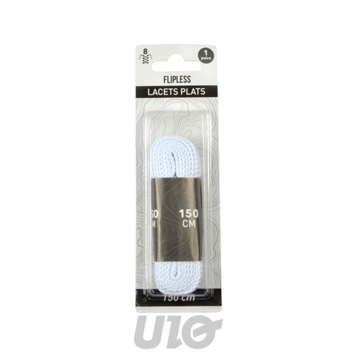 1 PAIRE DE LACETS PLATS 150CM BLANC