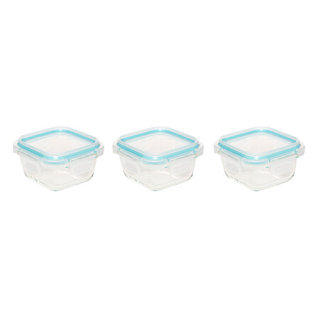 LOT DE 3 BOITES EN VERRE - 0,18L - CLIPEAT