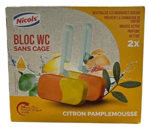 NICOLS BLOC WC 2 PCS  CITRON PAMPLEMOUSSE