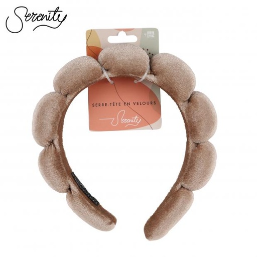 SERENITY SERRE TÊTE VELOURS BEIGE