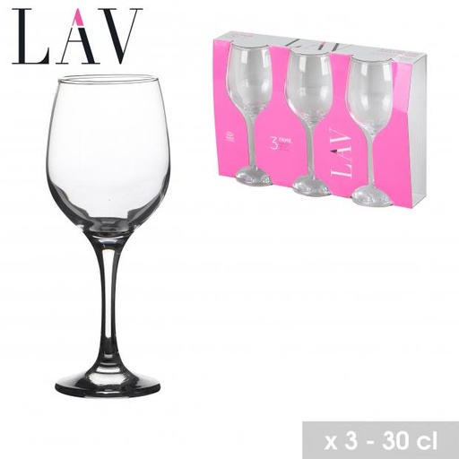 LAV FAME VERRE À VIN - 3 PIÈCES - 30CL