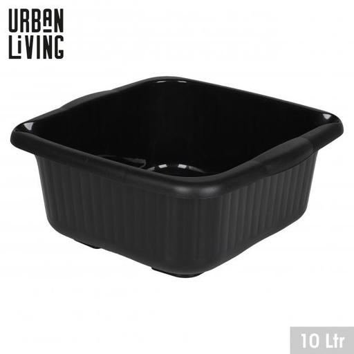 ECOSPHERE BASSINE CARRÉ 10 LITRES 34X34XH15CM NOIRE EN POLYPROPYLÈNE RECYCLÉ