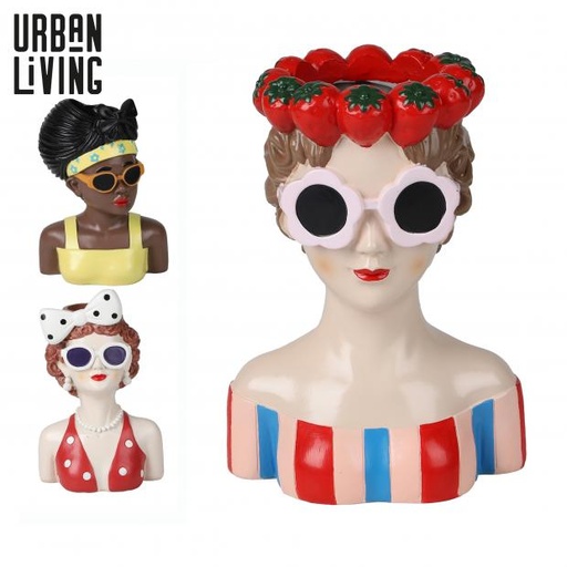 DOLCE VITA VASE BUSTE FEMME PINUP EN RÉSINE H20CM - 3 DESIGN ASSORTIS