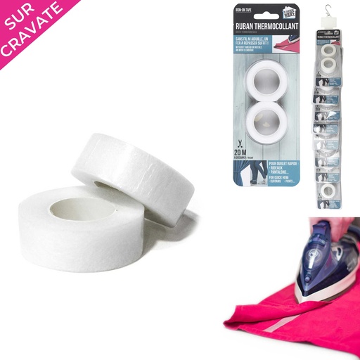 2 RUBAN THERMOCOLLANT SPÉCIAL OURLET 10 MÈTRES