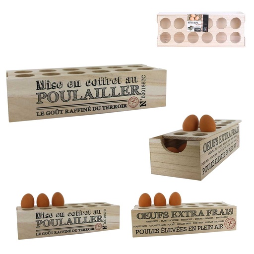 BOITE À OEUFS AVEC 12 CAVITÉS