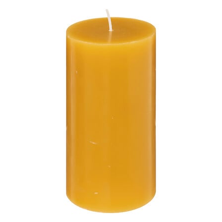 BOUGIE RONDE - HUGO - JAUNE - 7X13CM