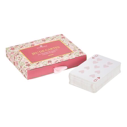 JEU DE CARTES FLEUR DE ROSE - 12,6X9,5CM