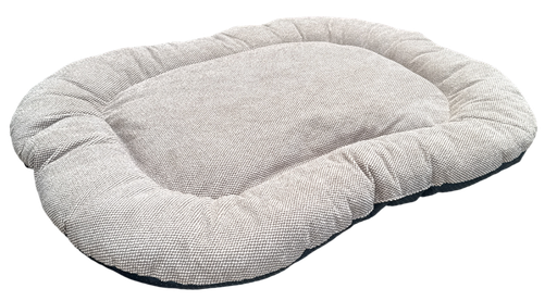 COUSSIN OVAL ANTIDERAPANT TISSUS BEIGE 80X60X6CM
