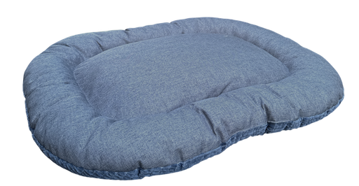 COUSSIN SOFT TOUCH 2 EN 1 BI-MATIÈRE BLEU 60X40X6CM