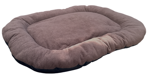 COUSSIN ANTIDÉRAPANT OVALE FACE TISSUS CHOCOLAT 60X40X6CM