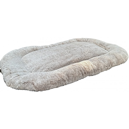 COUSSIN ANTIDÉRAPANT OVALE FACE FOURRURE 110X70X8CM