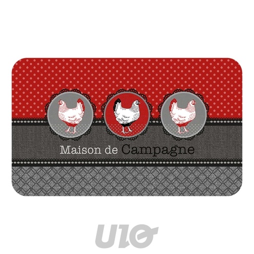 TAPIS RECTANGLE 45x75CM MOUSSE IMPRIMÉ AUBERGE