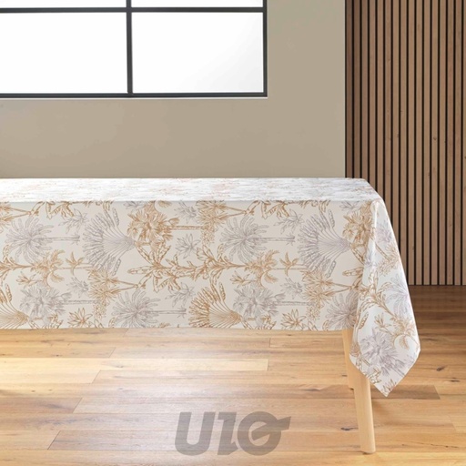 NAPPE RECTANGLE 145x240CM POLYESTER IMPRIMÉ CANARIE NATUREL