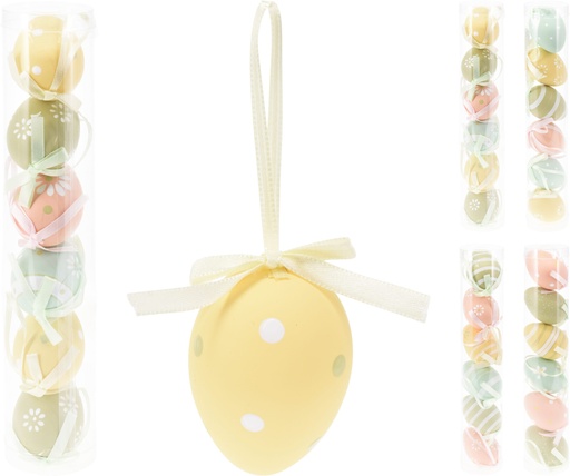 6 OEUFS DE PÂQUES - 6CM - 4 MODÈLES DISPONIBLES