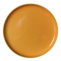 [TS-220616.1] ASSIETTE PLATE MOUTARDE BRILLANT DIA.27CM