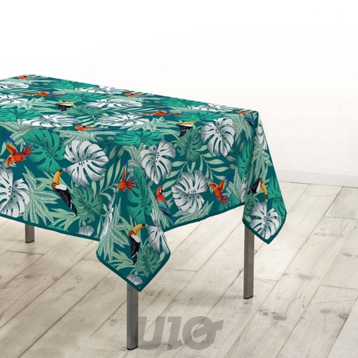 NAPPE RECTANGLE 150 x 240 CM POLYESTER IMPRIMÉ SEYCHELLES