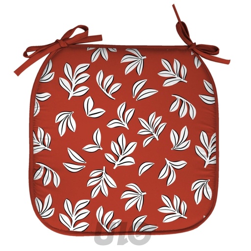 4 GALETTES 38 x 38 x 1.8 CM MICROFIBRE IMPRIMÉE MINDY TERRACOTTA