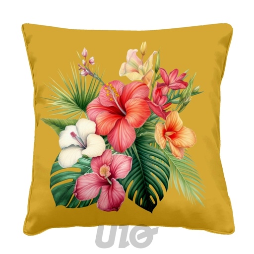 COUSSIN DÉHOUSSABLE 50 x 50 CM POLYESTER IMPRIMÉ DÉPERLANT ORLANDO