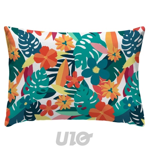 COUSSIN DÉHOUSSABLE 40 x 60 CM EN POLYESTER IMPRIMÉ DÉPERLANT CUBANA