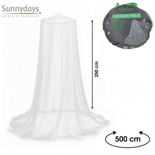 ZERO INSECTE MOUSTIQUAIRE DE LIT PLIABLE AVEC SAC RANGEMENT D12,5XH250CM