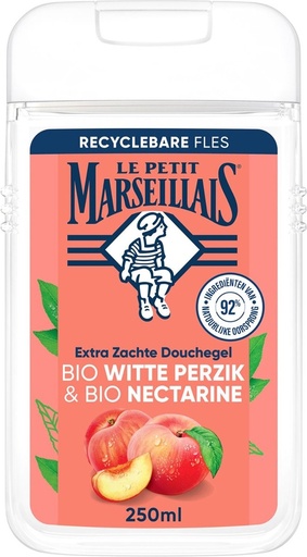 Le Petit Marseillais Gel Douche Extra Doux Pêche Blanche & Nectarine Bio 250ml