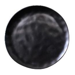 [TS-PT020026F.B] ASSIETTE PLATE RONDE BOSSELEE NOIRE MAT 26CM