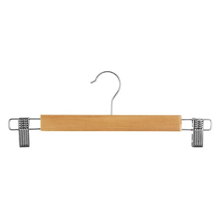 Lot de 3 cintres à pinces bois et métal