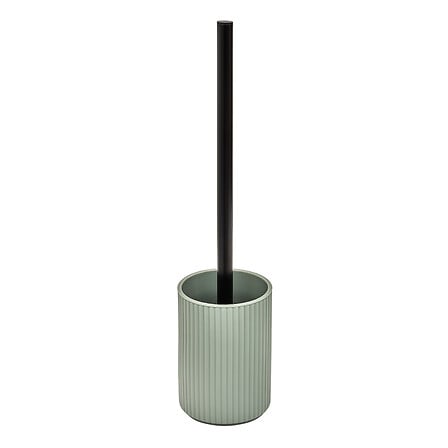 Brosse WC 5Five Verte Striée en Plastique avec Support