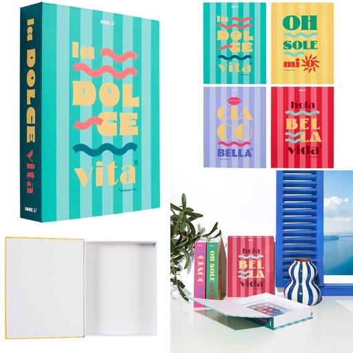 LIVRE DE RANGEMENT DÉCO DOLCE VITA 22X17CM 