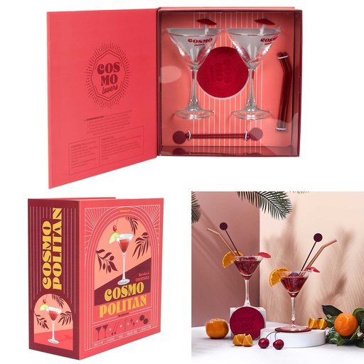 COFFRET COCKTAIL DE 10 PIÈCES COSMOPOLITAIN