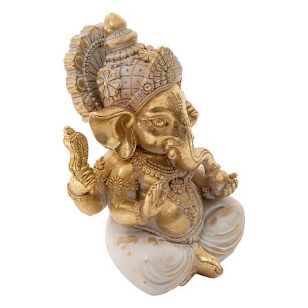 STATUE GANESH EN RÉSINE - SHANTI - H13CM