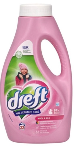Dreft Lessive Laine & Soie 22 doses 990ml Nouvelle Formule