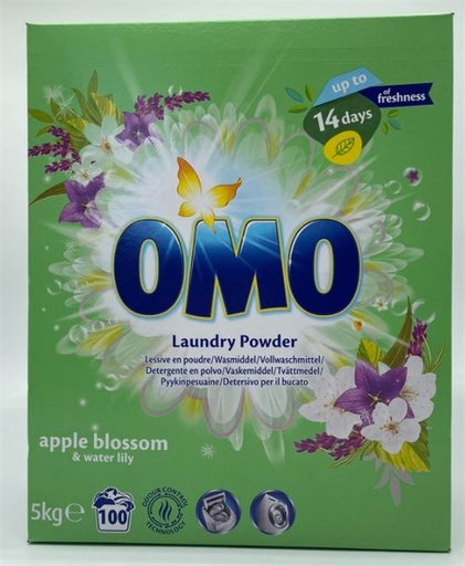 OMO POUDRE 100D 5KG APPLE BLOSSOM