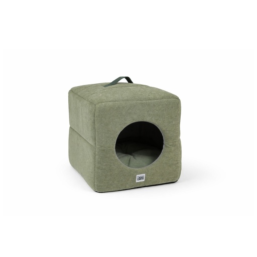 Refuge Cube Antidérapant Vert 40x40x40cm pour Chien & Chat