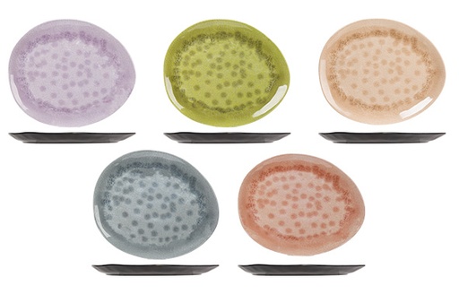 Cosy & Trendy STREETFOOD GO Assiettes Mélamine 20x16cm - Dispo en 5 Couleurs Pastel