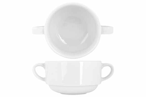 Bol à Soupe ESSENTIALS Blanc 31cl Empilable 2 Anses