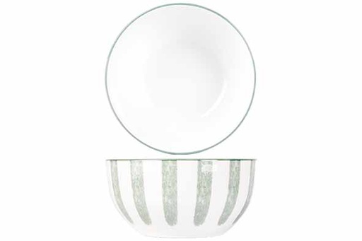 Bol CABANA Vert à Bandes Ø14,3xH7,2cm
