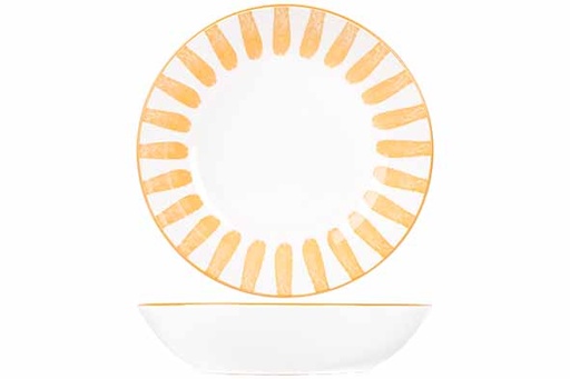 Cabana Assiette Creuse Orange Rayée Ø20cm