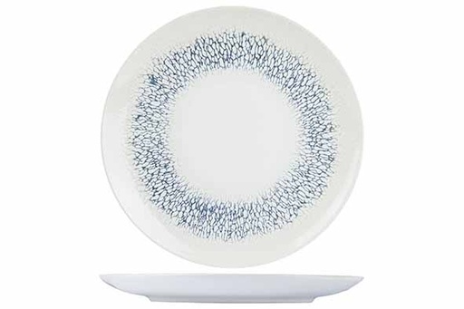 Assiette Plate AMALFI AZURE En Céramique Motif Bleu 26 cm
