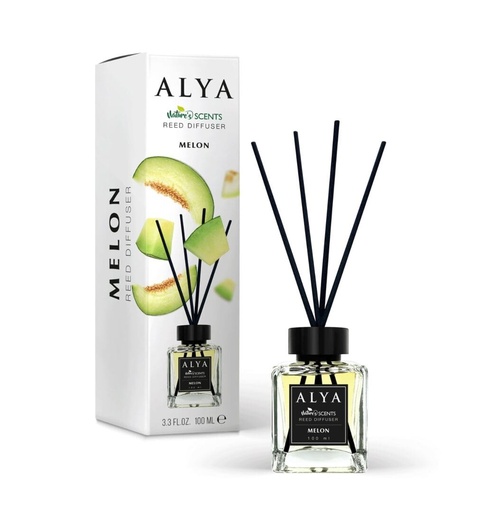 ALYA Nature's Scents Reed Diffuseur Melon 100ml - Parfum Maison